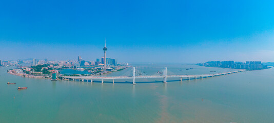 Fototapeta premium Aerial scenery in the Macao Special Administrative Region of China
