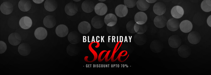 beautiful black friday sale bokeh dark banner