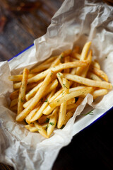 French fries on the table,