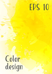 Fototapeta premium Vector watercolor background.