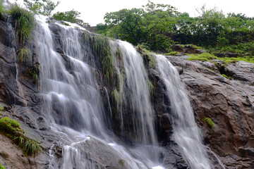 Obraz premium Monsoon Landscape at Tamhini near Pune India. Monsoon is the annual rainy season in India from June to September.