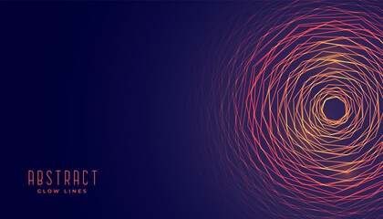 abstract circular glowing lines background design illustration