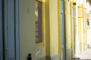 doors in a downtown street