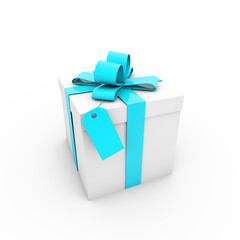 Geschenk türkis mit Anhänger