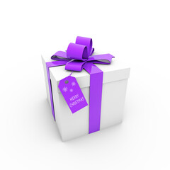 Geschenk lila mit Anhänger