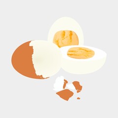 Egg Cooked Food Vector Image