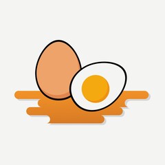 Cut Egg Vector Image
