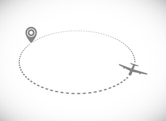 Fototapeta premium plane track icon