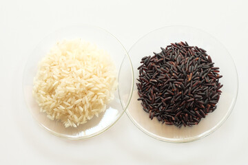 variety of rice with healthy concept