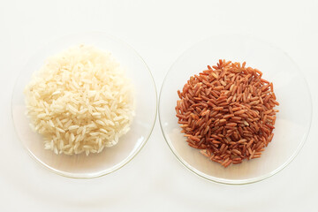 variety of rice with healthy concept