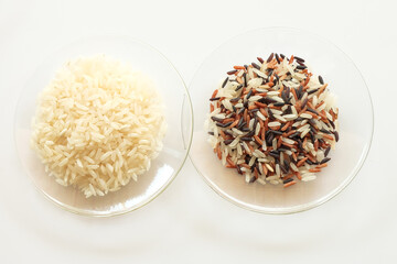 variety of rice with healthy concept