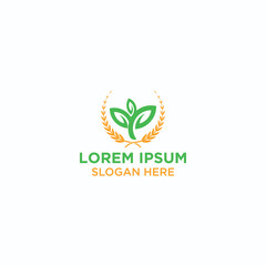 Organic logo design template full vector
