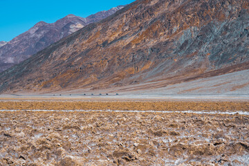 Death Valley road trip. Badwater Basin and mountains range