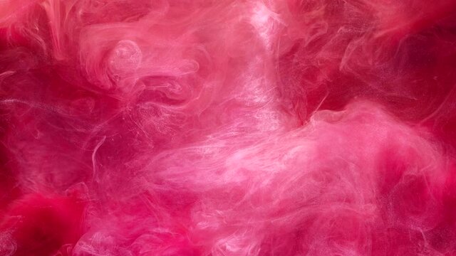 Fume flow intro. Fabulous spirit. Coral red pink glitter steam motion.
