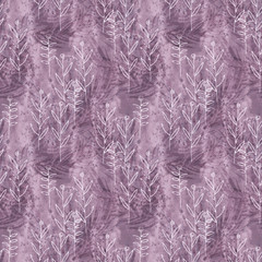 Seamless pattern with lowers. Watercolor background.