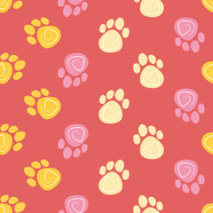 traces animal pattern pink background