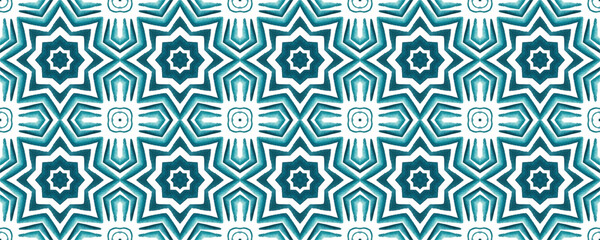 Antique portuguese tiles. Blue Azulejos ceramic. Spanish pottery..Sicily italian majolica. Vintage ethnic background . Mediterranean watercolor seamless wallpaper. Moroccan ornaments in indigo colors