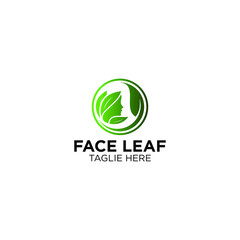 leaf face. spa logo templates