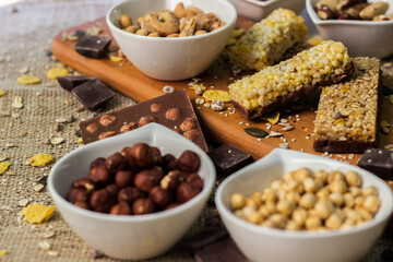 Granola Bars and mixed nuts