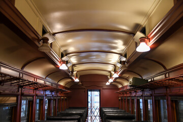 Vintage railroad train car