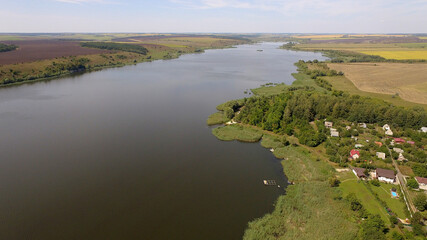 Fototapeta na wymiar River from the air