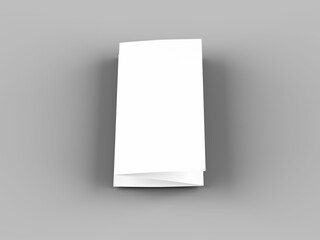 Brochure in A4 format folded to three - mockup. 3d illustartion