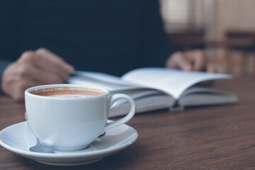 Man reading book