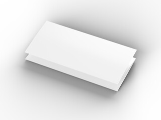 Brochure in A4 format folded to three - mockup. 3d illustartion