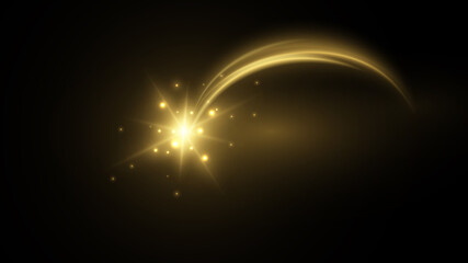 Naklejka premium Golden christmas star