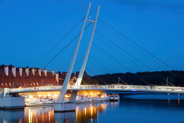 Obraz premium Pedestrian Bridge in Mikolajki