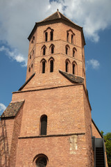 Fototapeta na wymiar Belfry of the Cathedral of Our Lady in Szeged