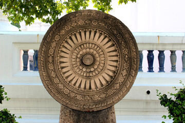 Dharmachakra-the wheel of dhamma in thai temple