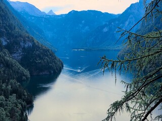 Perfect view on the Kaisersee lake in Bavaria Germany