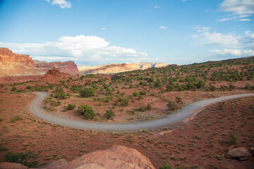 Taking in the viewpoints off the main road running through Capitol Reef National Park is a delight of sculpted rock walls and arid landscapes