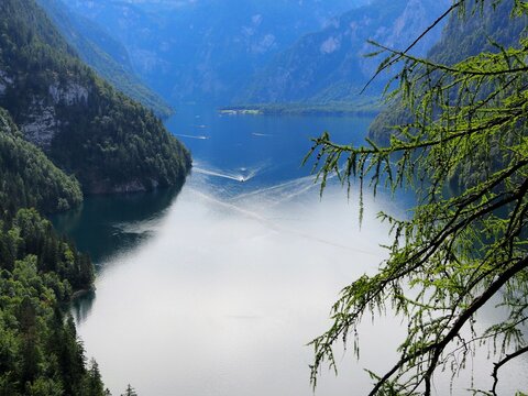 Perfect view on the Kaisersee lake in Bavaria Germany