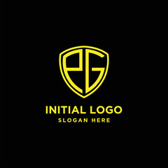 Inspiring company logo designs from the initial letters of the PG shield logo icon. -Vectors