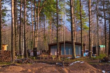 construction and repair of one-storey baths and houses, cozy houses for living in harmony with...