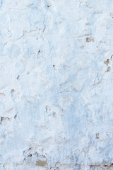 Blue plastered repeatedly brick wall texture. Whitewash Brick wall facade building surface. White wash abstract background