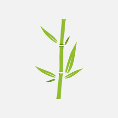 Bamboo icon. Flat design of asian tree branch. Vector illustration