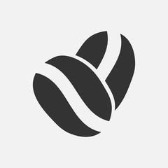 Coffee bean icon, vector