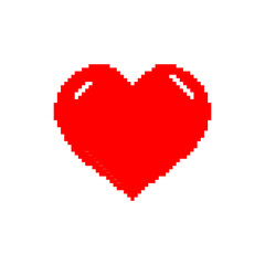 Obraz na płótnie Canvas pixel art heart. love and valentine