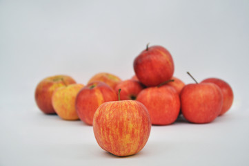 red apples isolated on white background