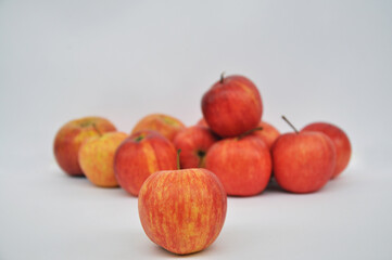 red apples isolated on white background
