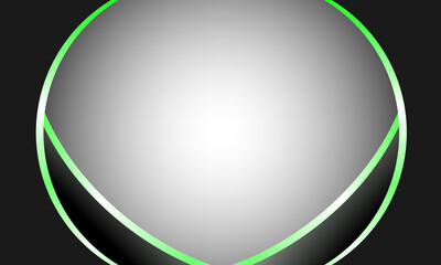 Green circle design and gradient background