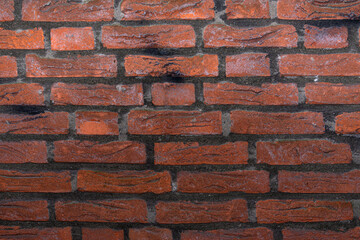  Background with Old Vintage  Brick Wall, Texture. Shabby Building Facade