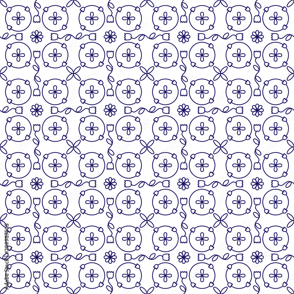 Poster Asian pattern. Asian background. Modern illustration. Seamless tile. Seamless fabric texture print. Beautiful vector pattern. Vector retro illustration. Vintage abstract for print design.