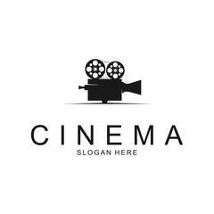 abstract cinema logo icon vector design template