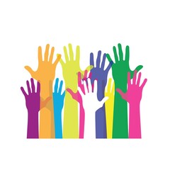 colorful up hand background, illustration vector template