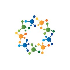 molecule logo icon vector design template