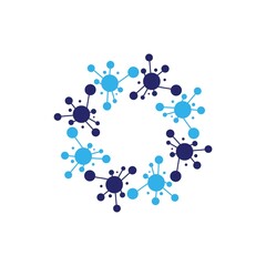 molecule logo icon vector design template